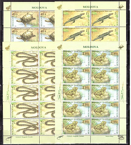 Молдова 2005, Ящерицы, Черепахи, 4 листа